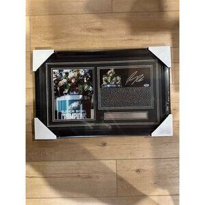 Jason Kelce signed autographed Eagles SBLII Speech 8x10 Photo Framed PSA